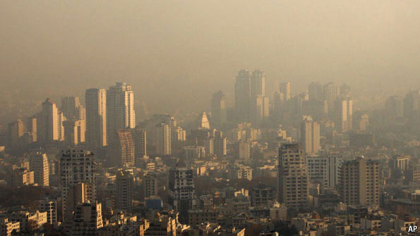 آلودگی شهر تهران در مرز خطر